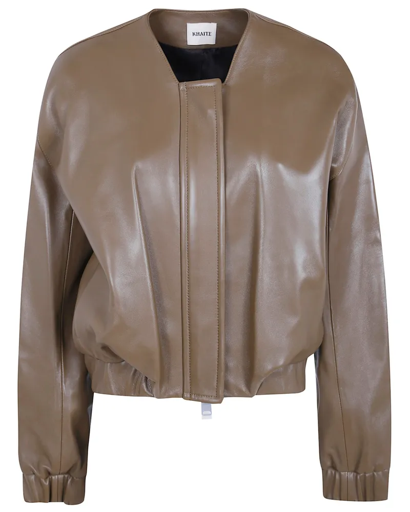 KHAITE Jacket Leather "Cordan Green