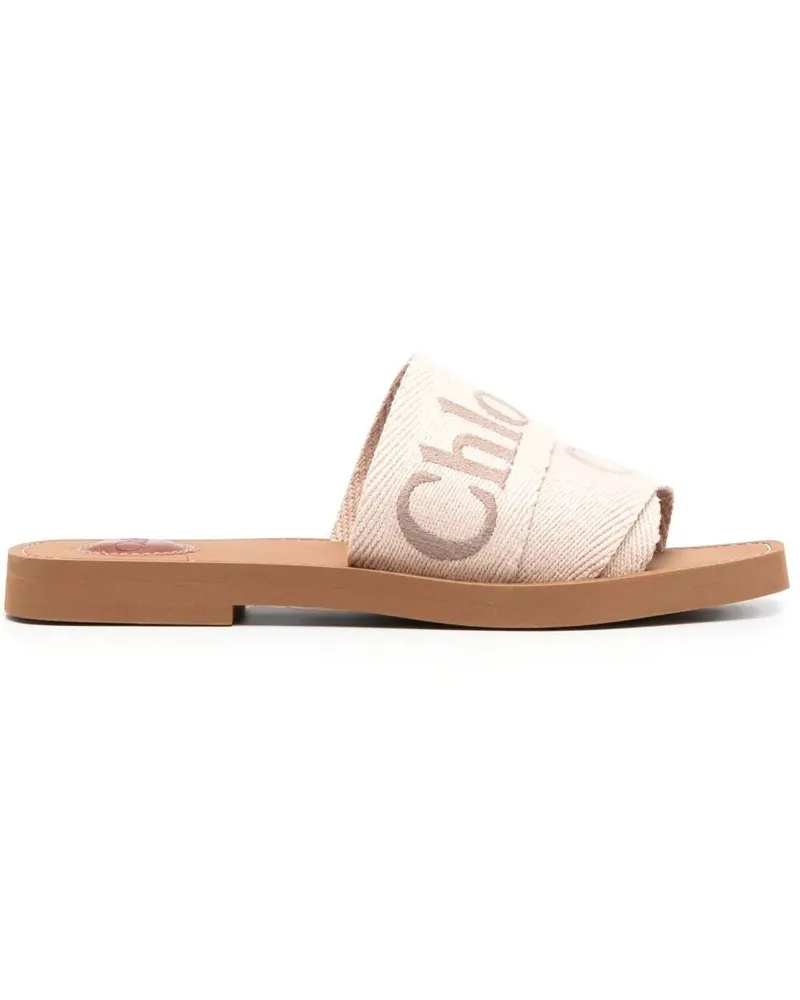 Chloé Woody Slippers Beige