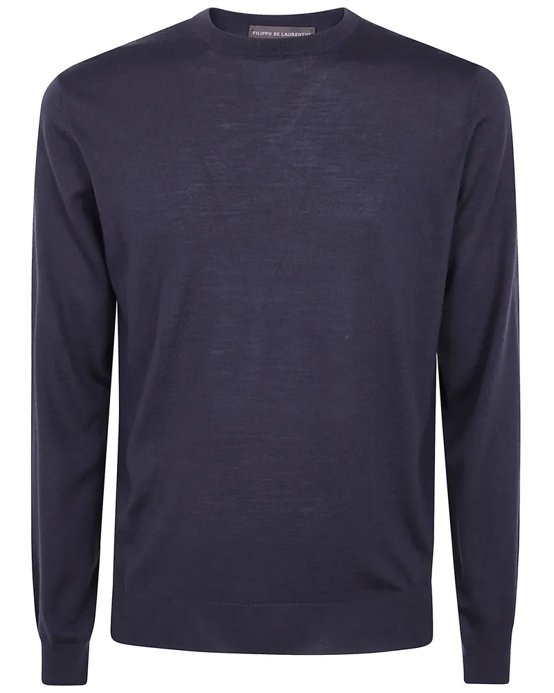 Filippo de Laurentiis Sweater Round Neck "Round Neck Sweater Gray