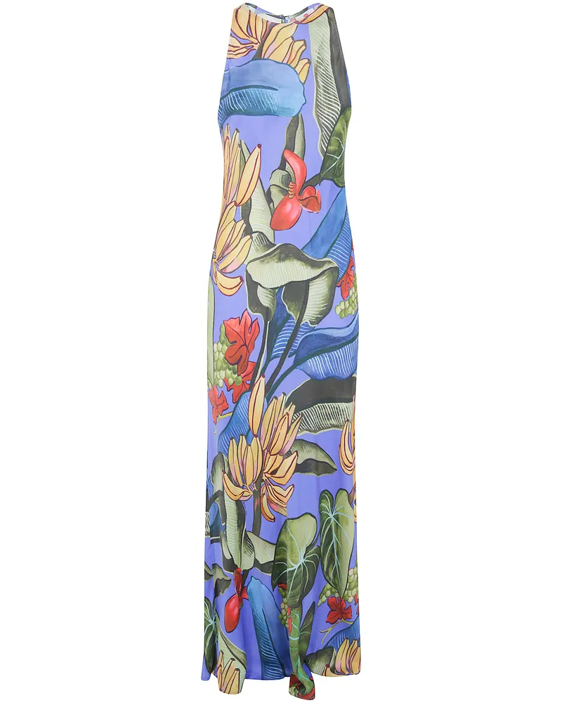FARM Rio Dress Sleeveless Maxi "Banana Grapes Blue