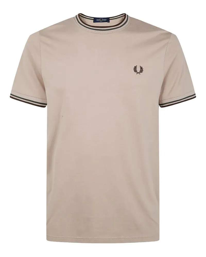 Fred Perry Fred Perry" Twin Tipped T-Shirt Beige