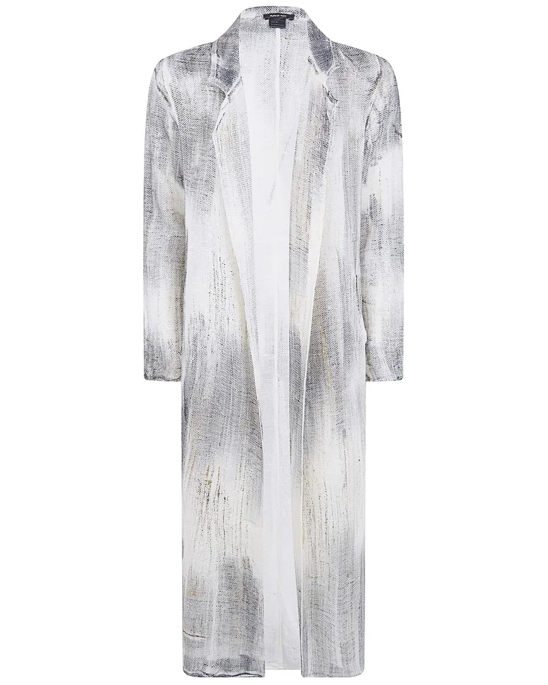 Avant Toi Brushed Effect Linen And Cotton Net Fabric Rever Jacket With Gray