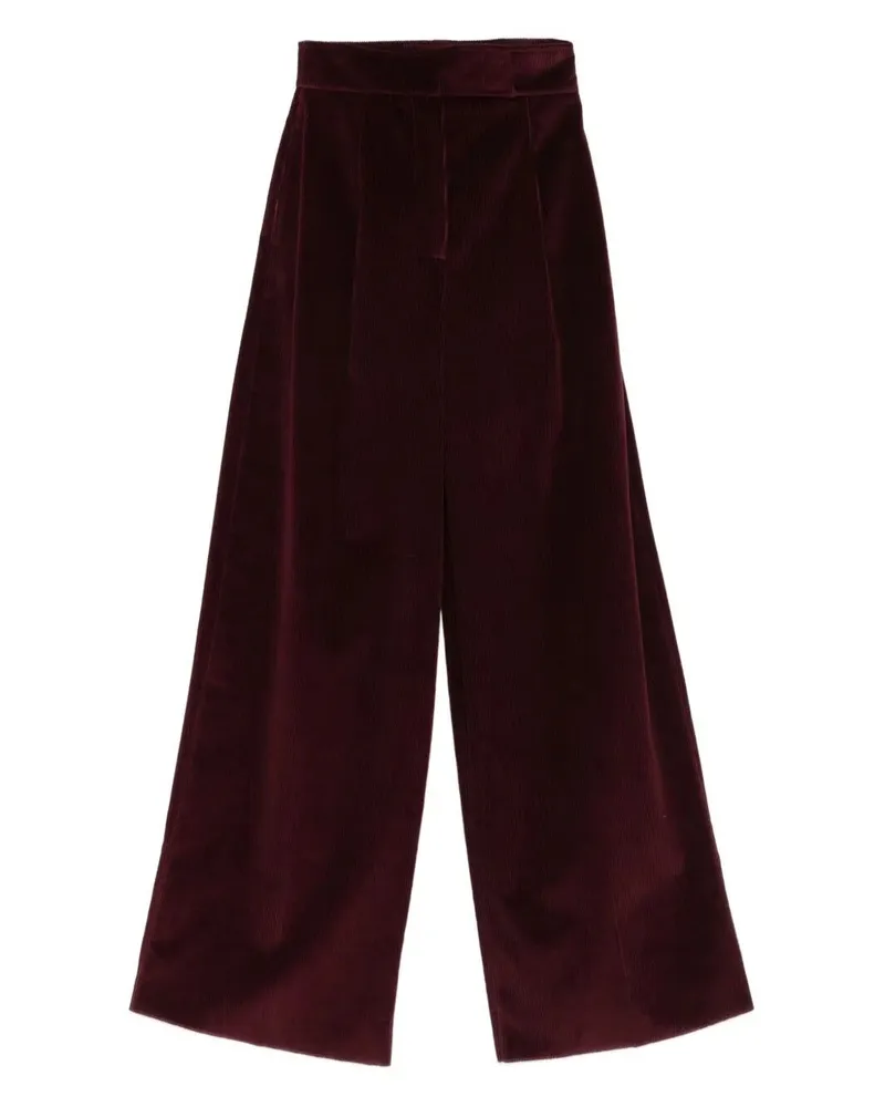 Max Mara Bosso1234" Velvet Trousers Red