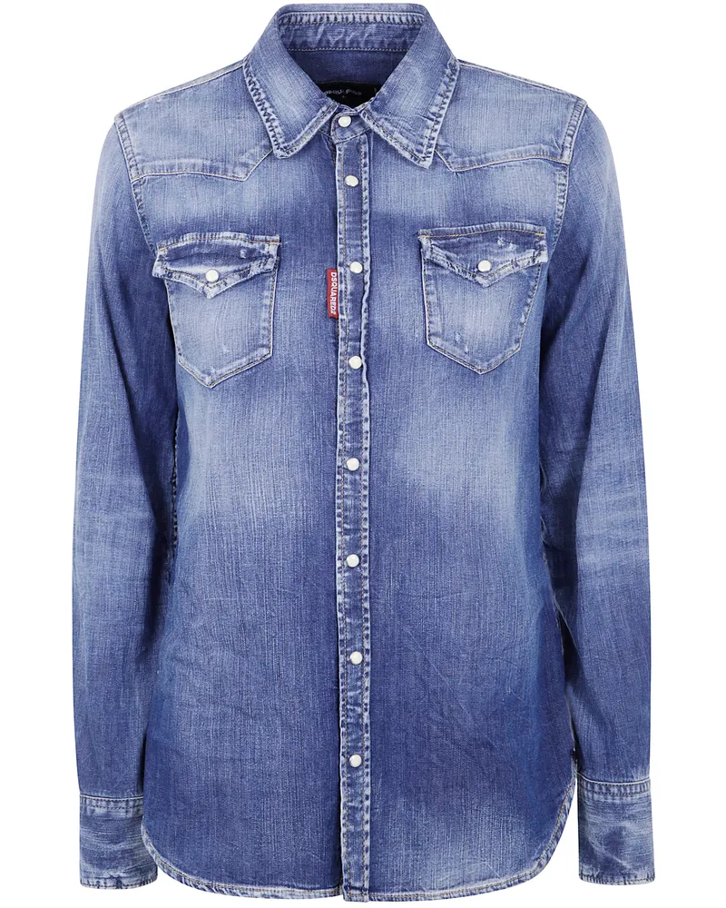 Dsquared2 Classic Western Shirt Blue