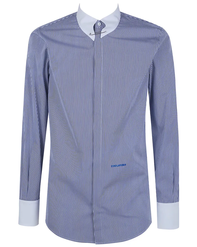Dsquared2 Easy" Slim Pin Collar Shirt Blue