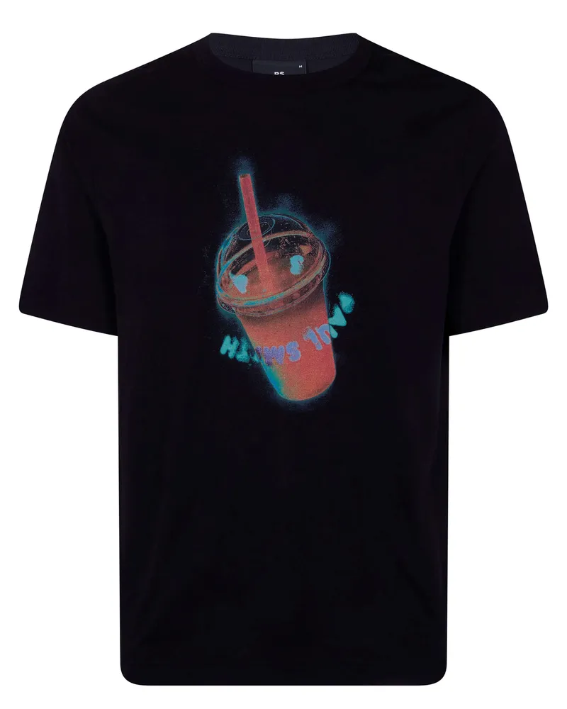 Paul Smith Mens Casual Fit T Shirt "Drink Black