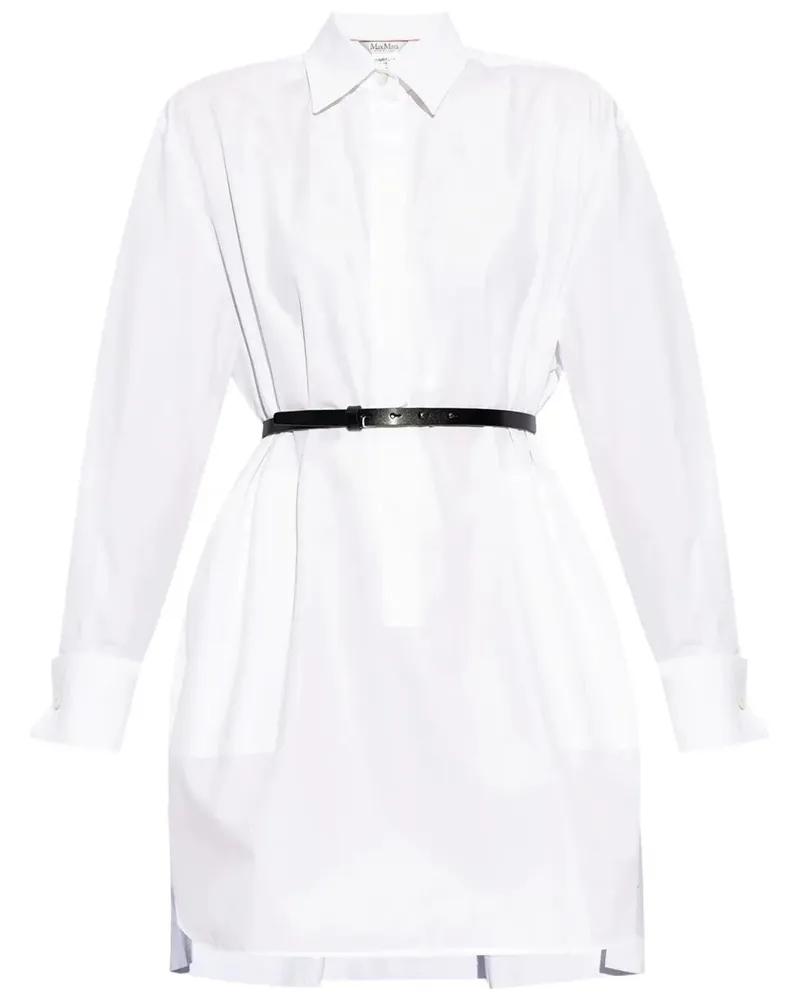 Max Mara Alcade Popeline Oversized Mini Dress White