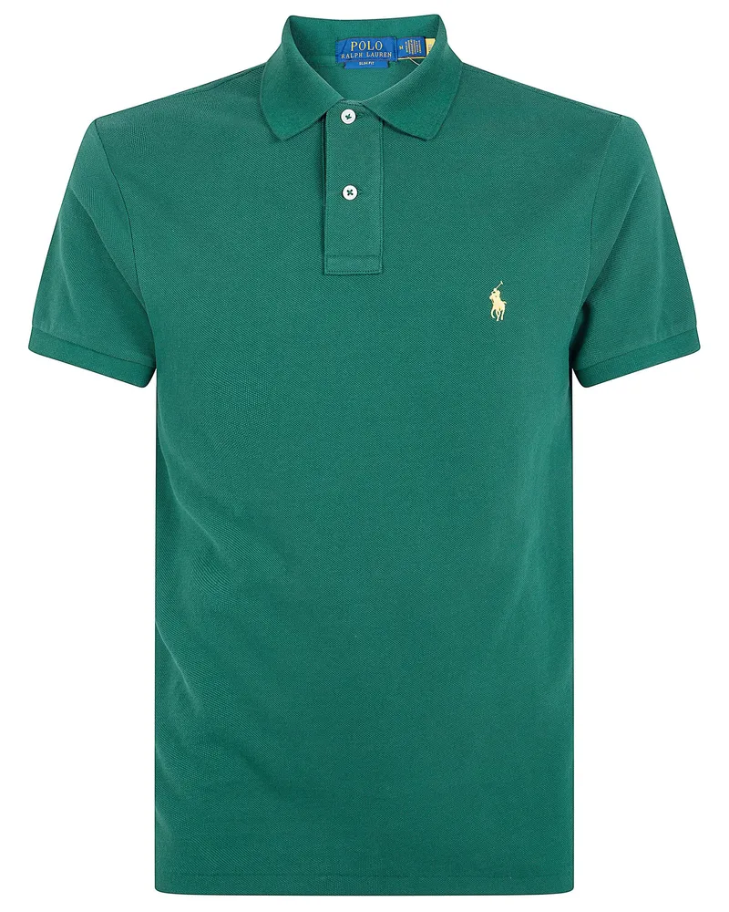Ralph Lauren Short Sleeves Knit Classic Logo Polo Shirt Green
