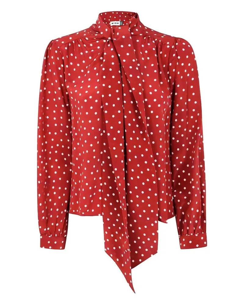 RIXO Melaina" Top Layla Dot Red Red