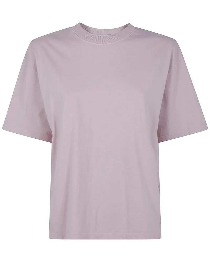 Golden Goose W Boxi T-Shirt Cotton Jersey Logo Patch Pink