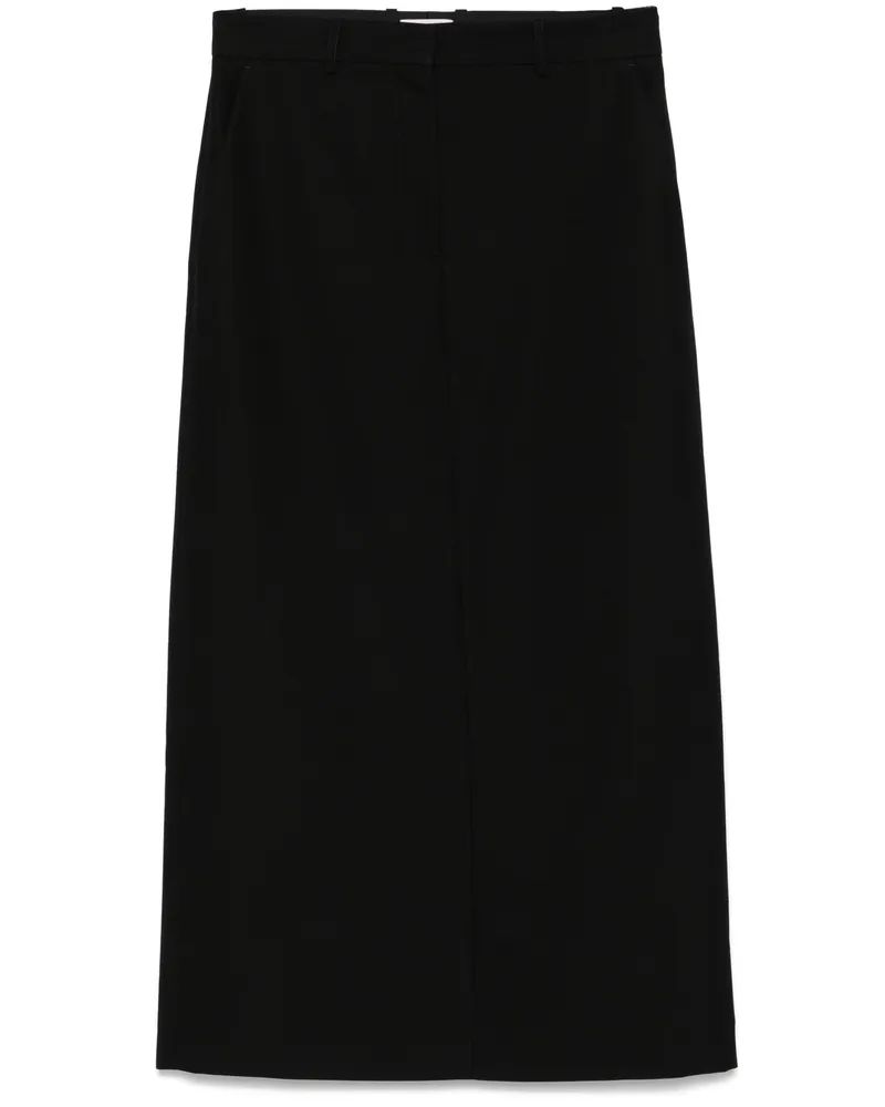 Totême Low-Waist Straight Skirt Black