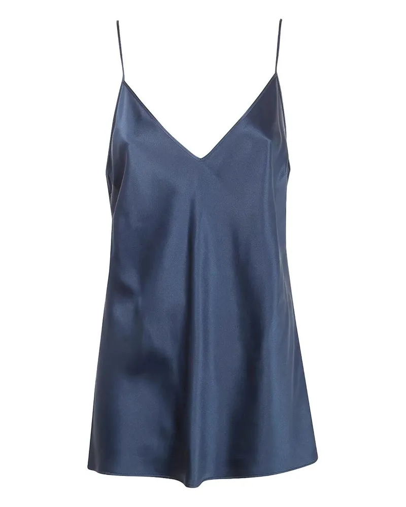 Joseph Clea Top" Blouse Silk Satin Blue