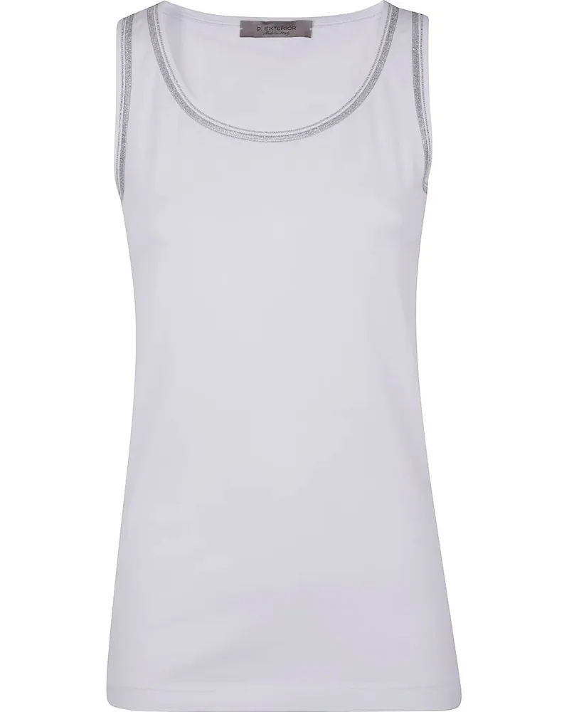 D.EXTERIOR D. EXTERIOR Cotton Jersey Tank Top White