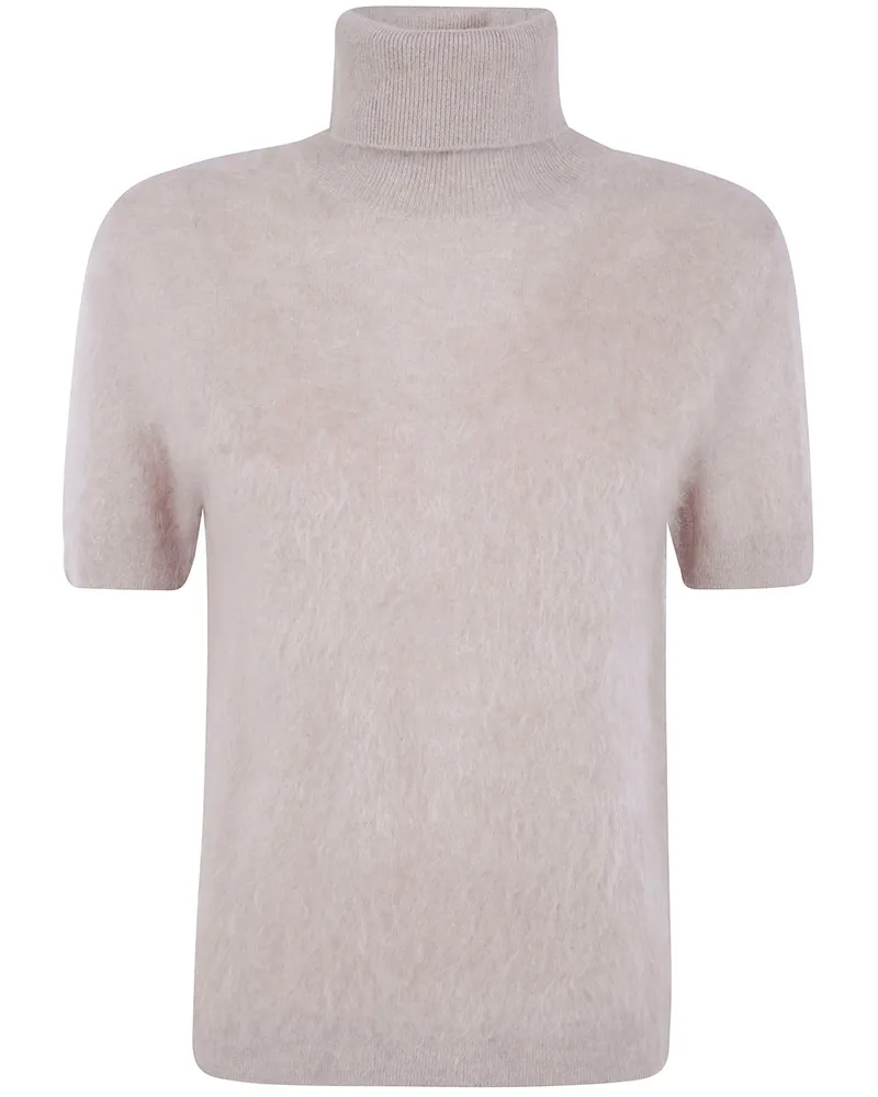 Seventy Sweater Short Sleeves "Cashmere Turtle Neck Brown