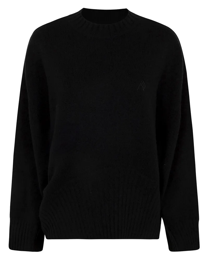 ATTICO Wide Ribbed Cachemire Knit Sweater By The Attico Black