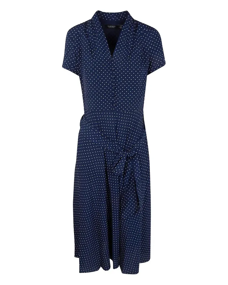 Ralph Lauren Earnest" Short Sleeves Day Dress Blue