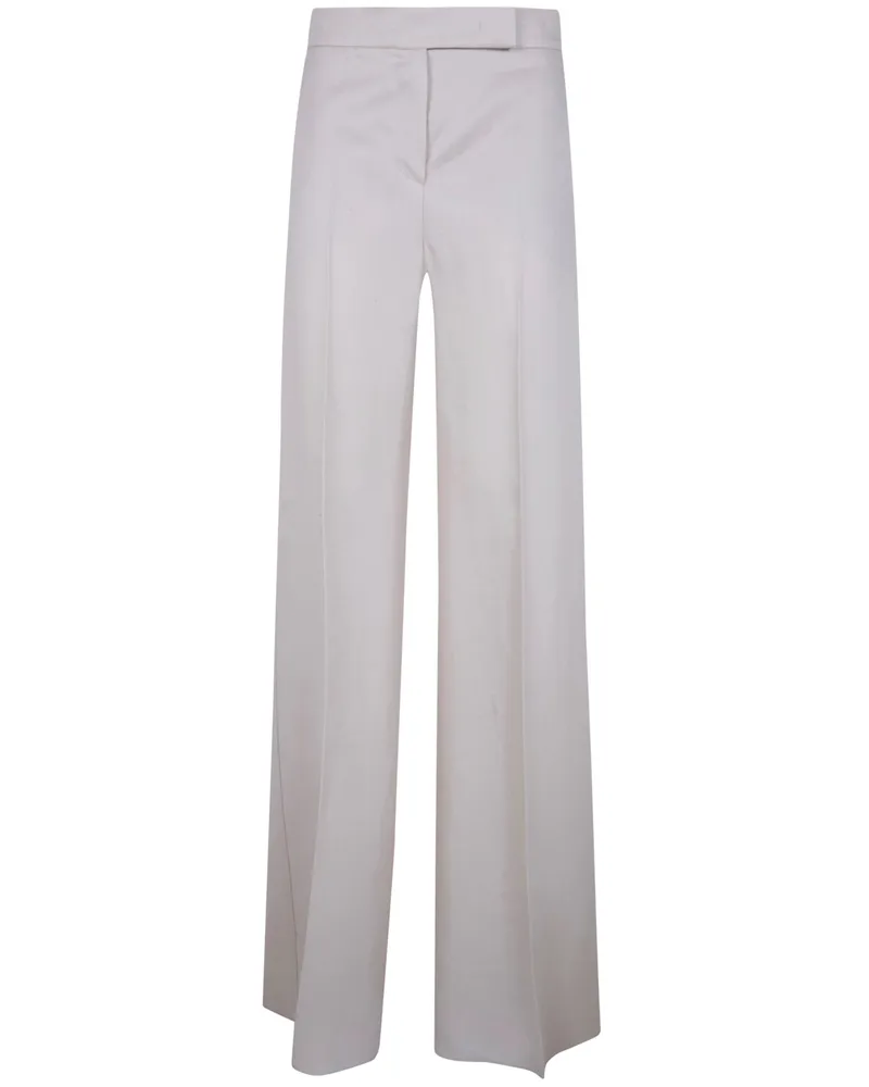 Max Mara Badesse" Linen High Waisted Long Trousers Beige