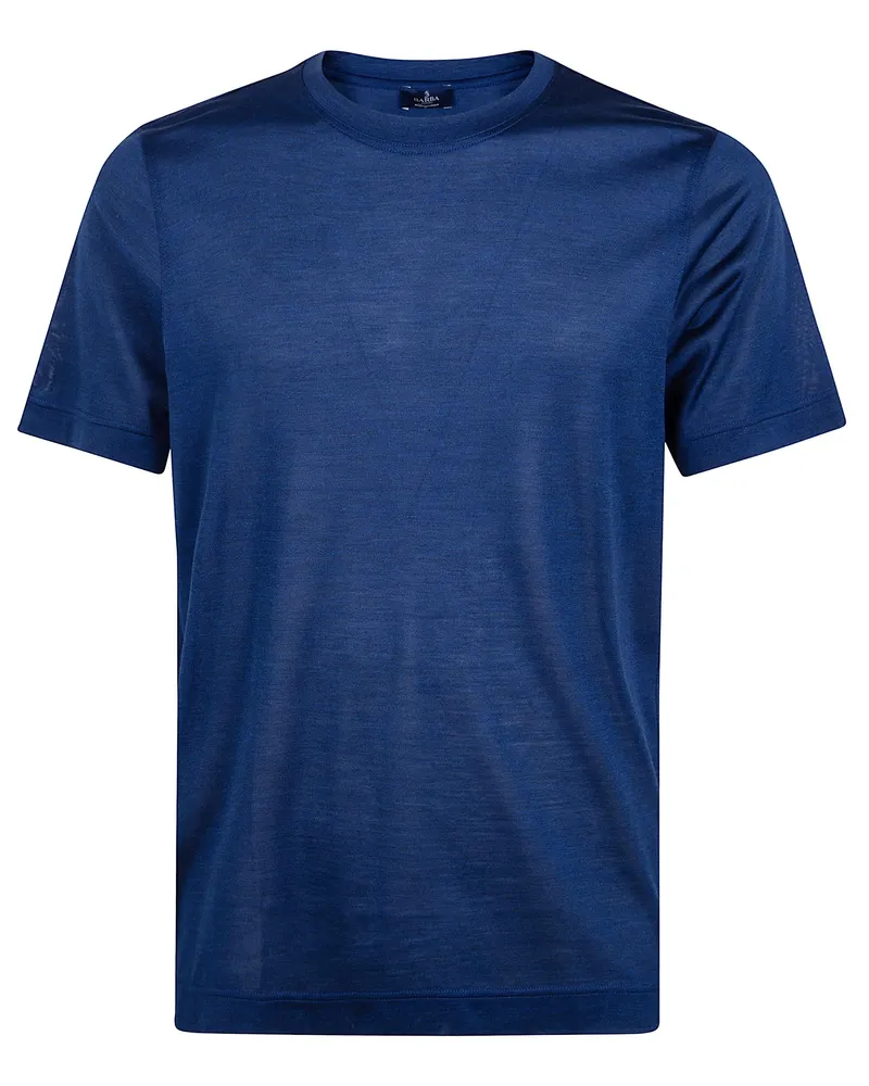 BARBA Silk T-Shirt Blue