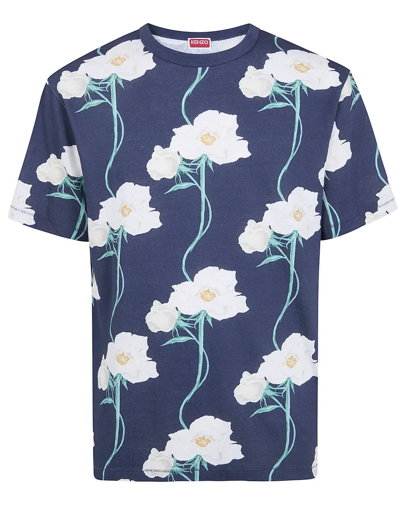 Kenzo Kenzo Archive Rose Classic T-Shirt Blue