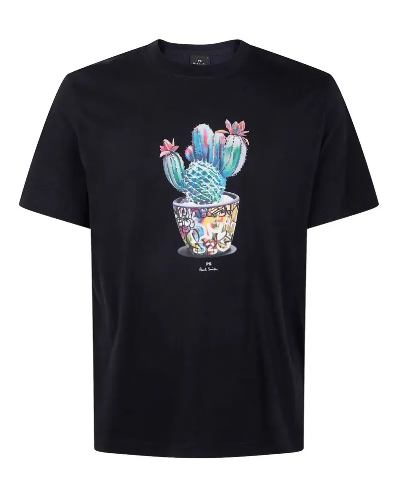 Paul Smith Mens Reg Fit T Shirt Cactus Black