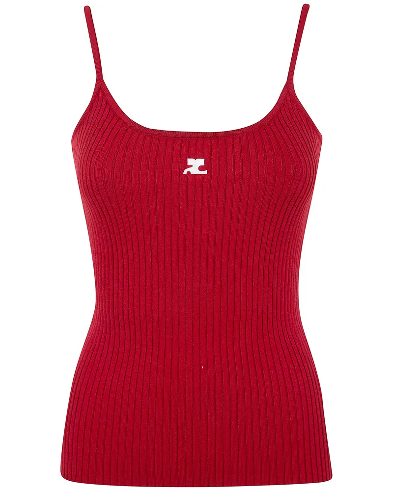 Courrèges Reedition" Knit Tank Top Red