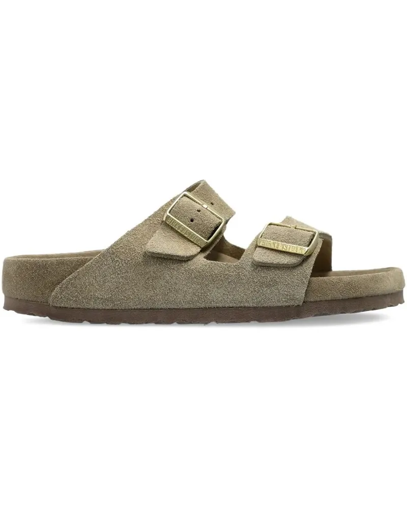 Birkenstock Arizona Exq Suede Leather Calzata S Slippers Brown