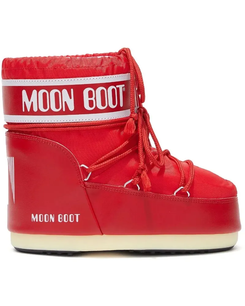 Moon Boot Icon" Low Nylon Boot Red