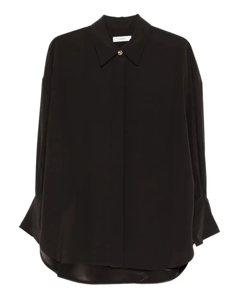 Joseph Camilia" Blouse Satin Twill Brown