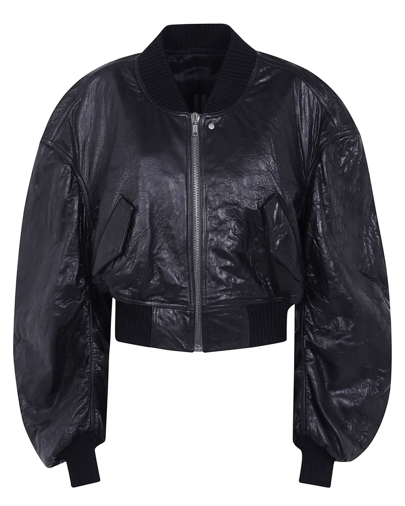 Rick Owens Jacket Cropped Leather "Secchia Black