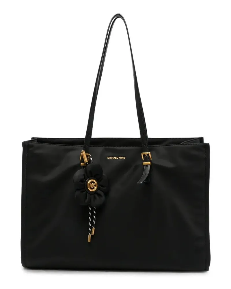 Michael Kors Handbag With Charm "Lg Bw Mf Tz Tote Bag Black