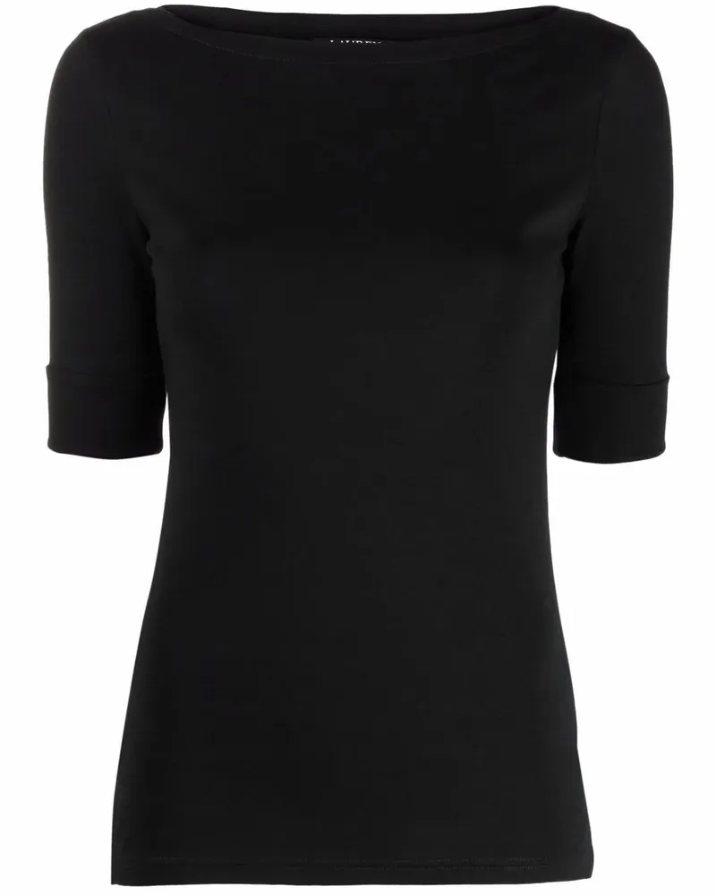 Ralph Lauren Judy" Elbow Sleeve Knit Sweater Black