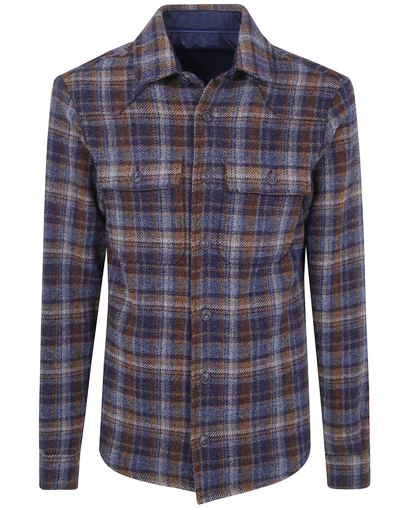 Tintoria Mattei Shirt Heavy Flannel "Heavy Flanel Oversized Shirt Blue