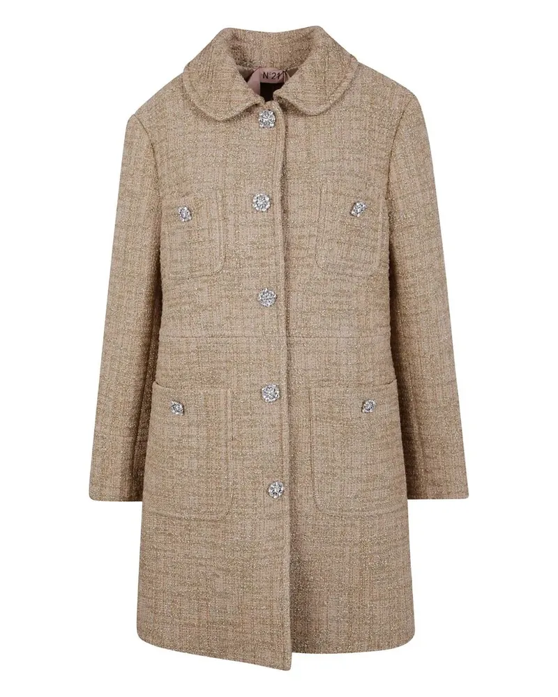 N° 21 Single Breasted Coat Yellow