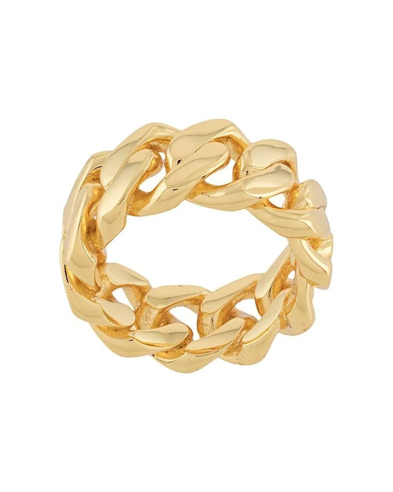 DARKAI Gold Cuban Ring Metallic