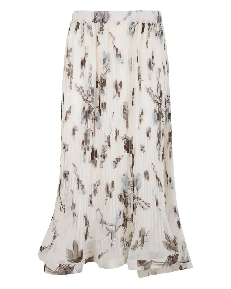 P.A.R.O.S.H. P. A.R. O.S. H. Chifon Poly Fantasy Skirt White