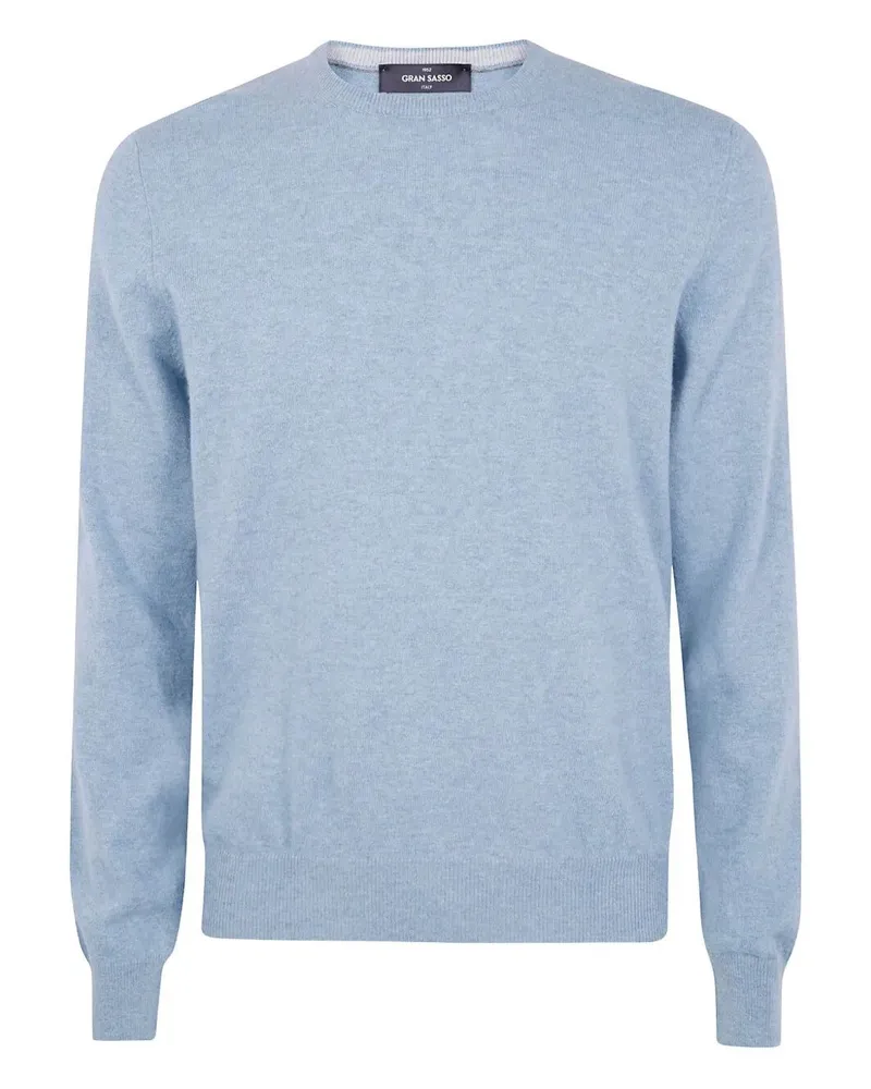 Gran Sasso Round Neck "Gransasso" Round Neck Sweater Blue