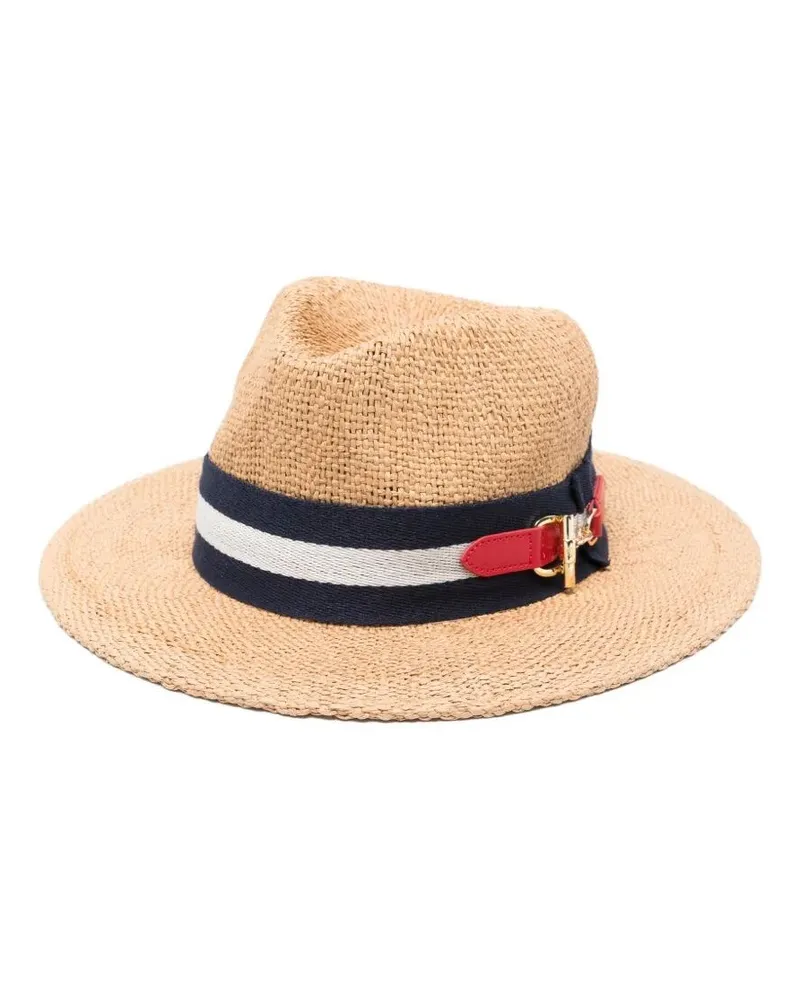 Ralph Lauren Fedora" Belted Hat Brown
