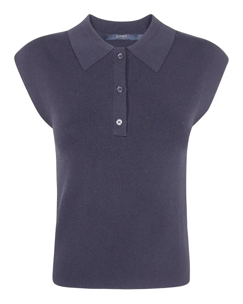 Seventy Viscose Polo Shirt Black