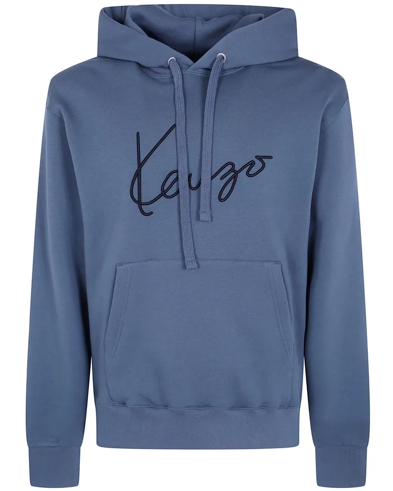 Kenzo Sweatshirt Hooded "Kenzo Signature Gray