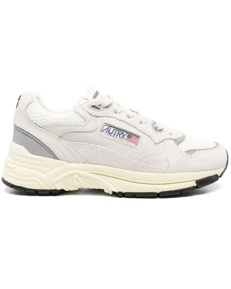 AUTRY Hyperway Low" Suede Mesh Sneakers White