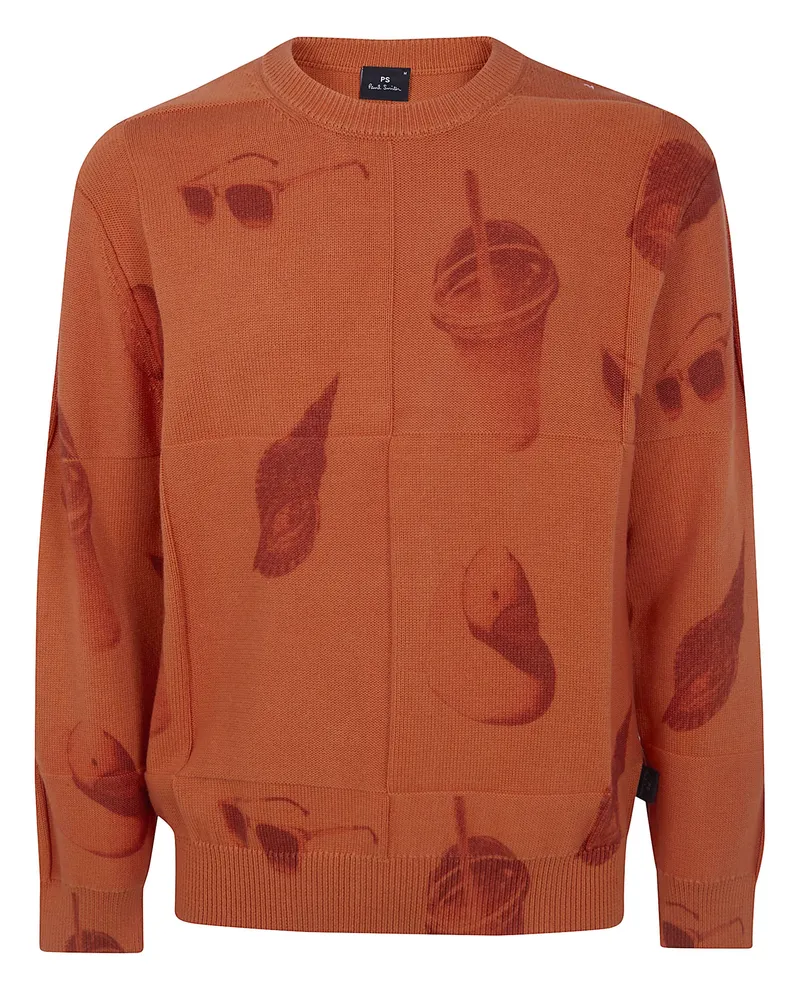 Paul Smith Mens Sweater Crew Neck Yellow