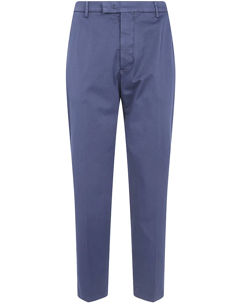 MICHAEL COAL Cotton Classic Trousers Blue