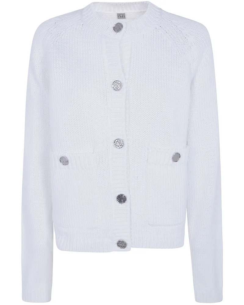 Totême Sweater Cotton "Hammered Button White