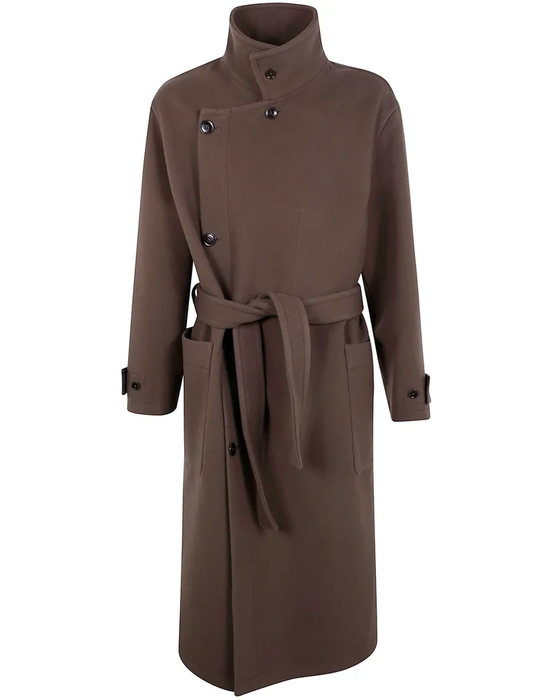 Christophe Lemaire Wrap Coat Brown