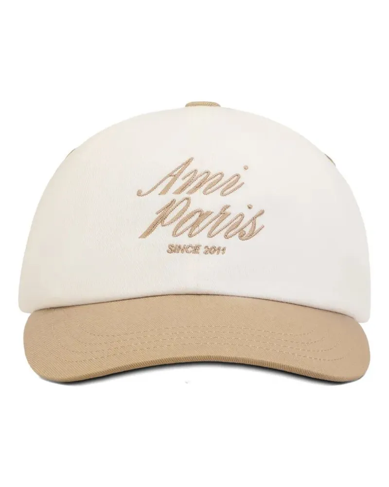 AMI Paris Bicolor "Ami Paris" Cap Beige