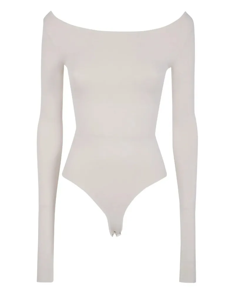 Entire Studios Scoop" Neck Bodysuit White