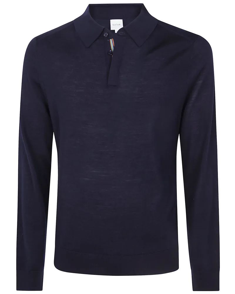 Paul Smith Sweater Long Sleeve Polo Blue