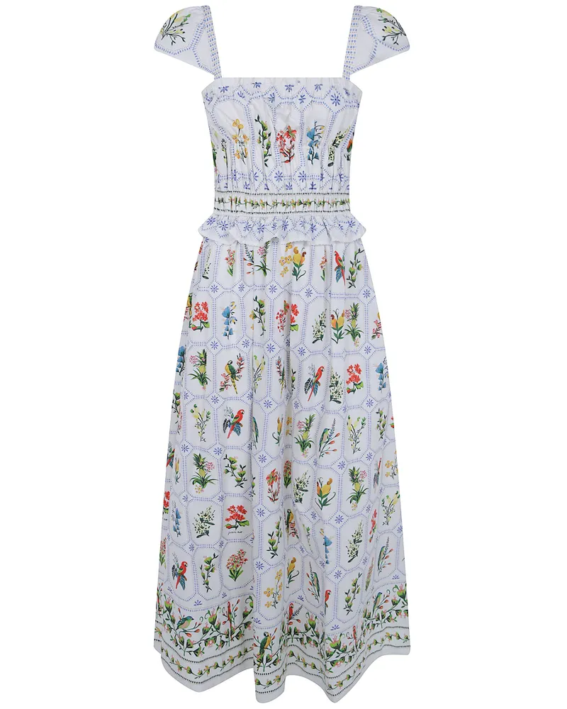 FARM Rio Dress Maxi "Tropical Porcelain White
