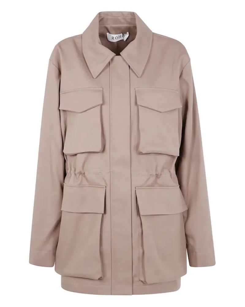 Róhe Field Jacket With Waist Adjuster Gray