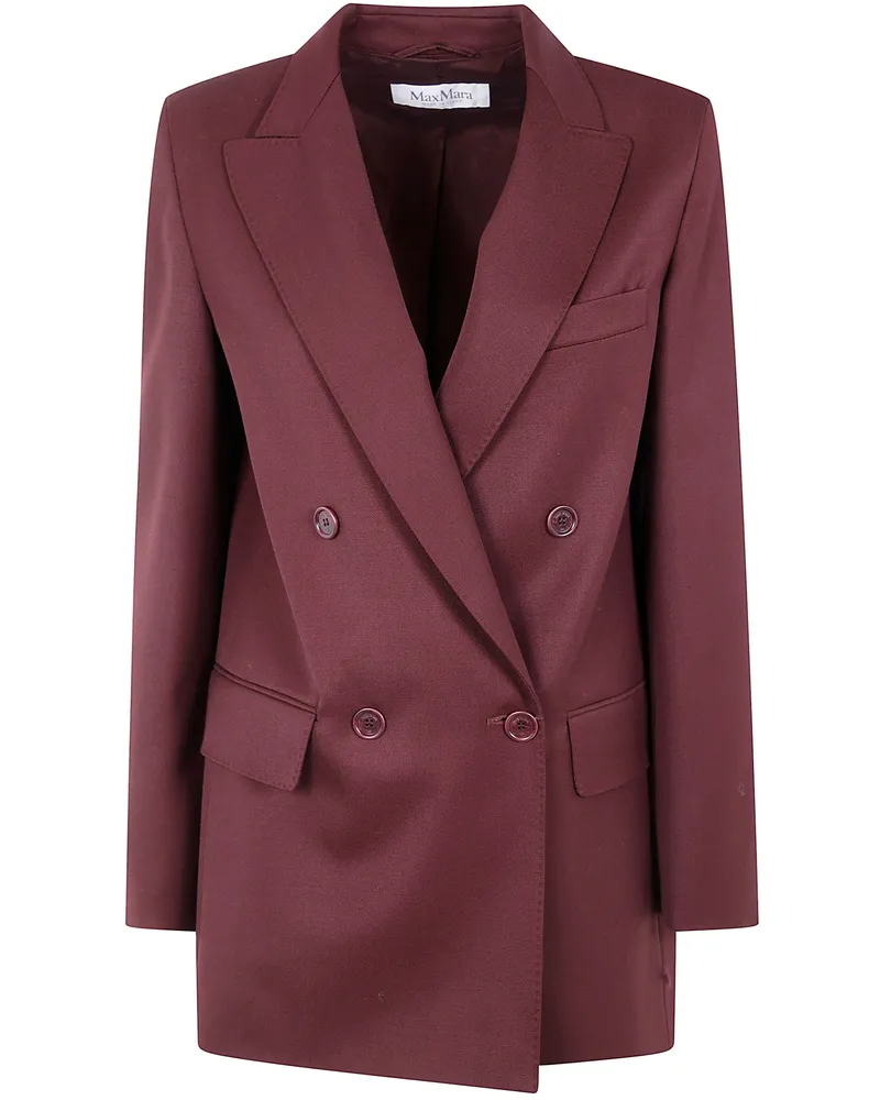 Max Mara Farad" Double Breasted Wool Jacket Red